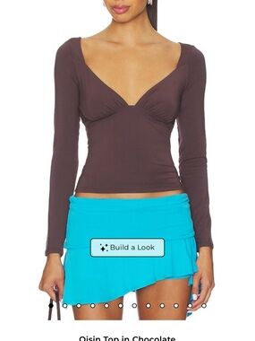 The Line by K Oisin Top in Chocolate size XS